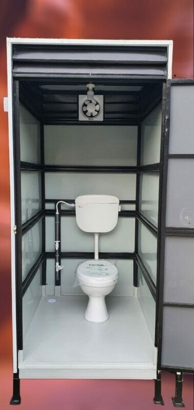Toilet Portable Cabin | Economy – PPGI Flat Sheet & Steel Frame Finished