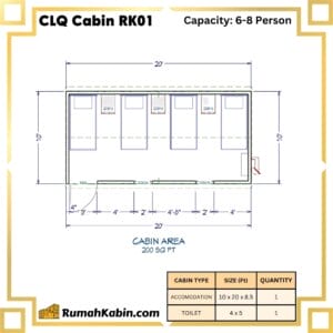 Centralized Labour Quarters (CLQ Cabin) | RK01 Capacity: 6-8 Person - Image 2