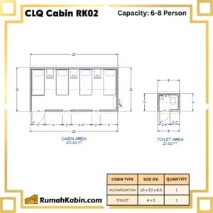 Centralized Labour Quarters (CLQ Cabin) | RK02 Capacity: 6-8 Person - Image 2