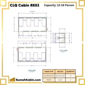 Centralized Labour Quarters (CLQ Cabin) | RK03 Capacity: 12-16 Person - Image 2