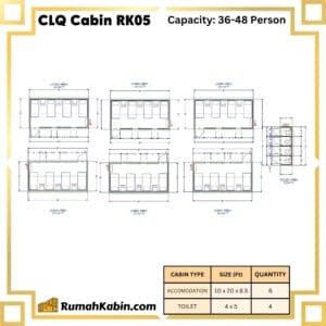 Centralized Labour Quarters (CLQ Cabin) | RK05 Capacity: 36-48 Person - Image 2